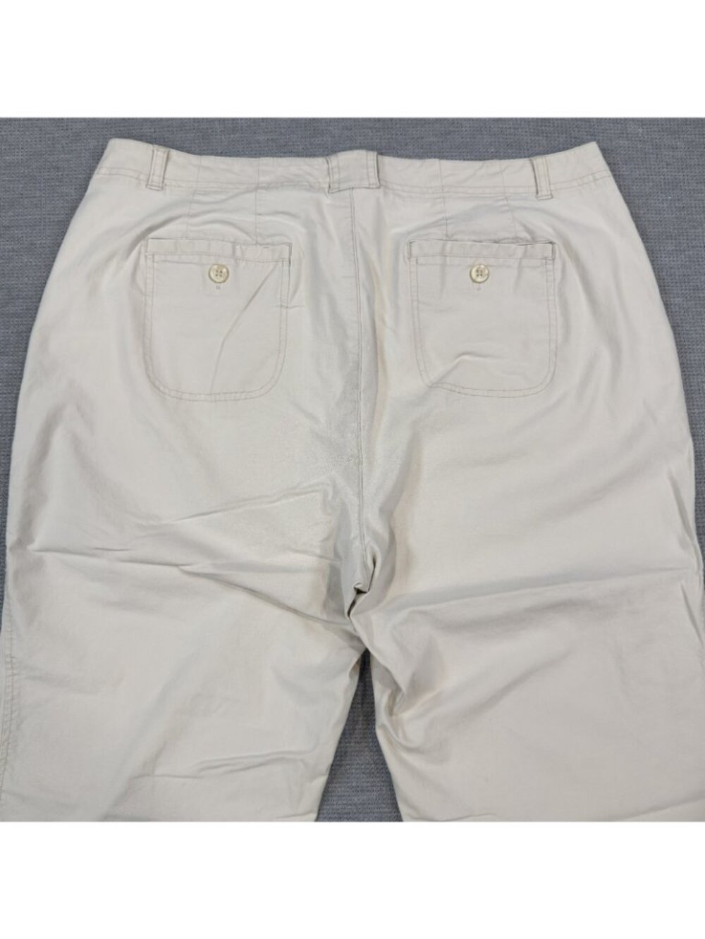 Dockers Capri Pants Women Size 18W Light Khaki High Rise Flat Front Stretch - Picture 4 of 14